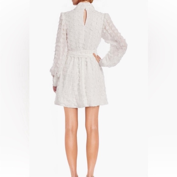 Jewel by Badgley Mischka Elegant White Textured Dress - Picture 7 of 11